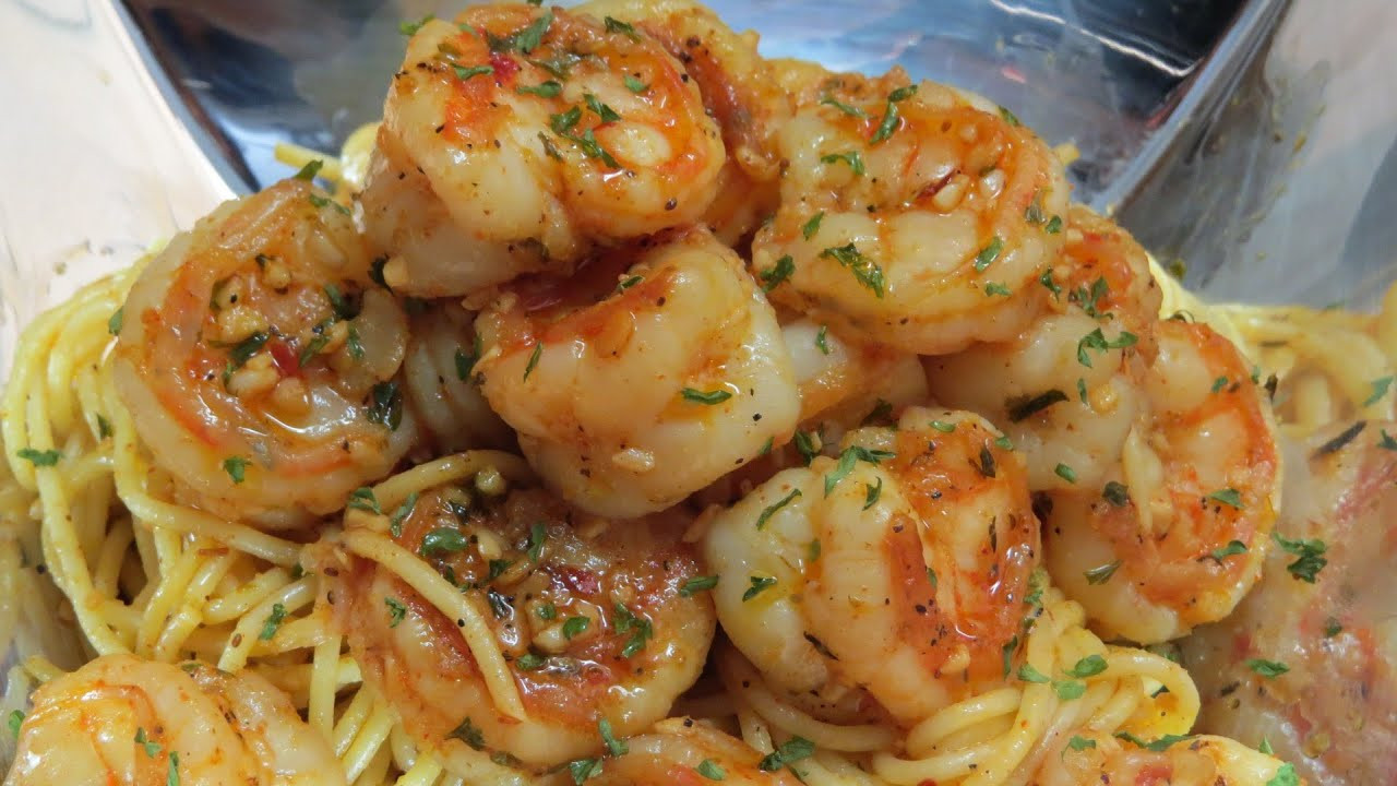 Easy Shrimp Pasta
 QUICK & EASY SPICY GARLIC SHRIMP & PASTA