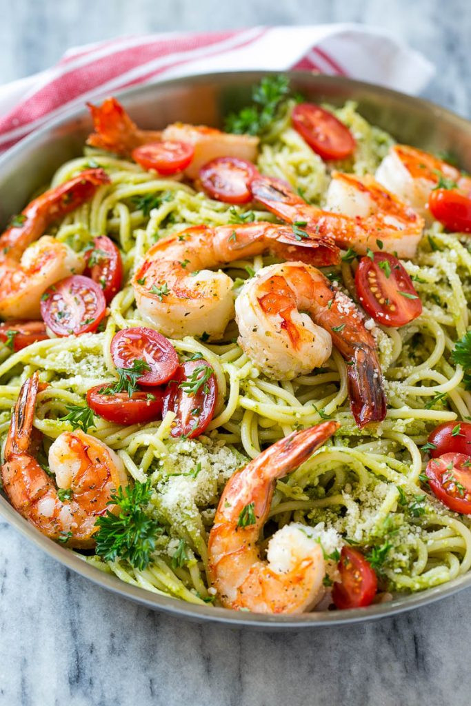 Easy Shrimp Pasta
 Shrimp Pesto Pasta Dinner at the Zoo