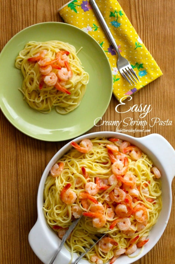 Easy Shrimp Pasta
 Easy Creamy Shrimp Pasta theBitterSideofSweet