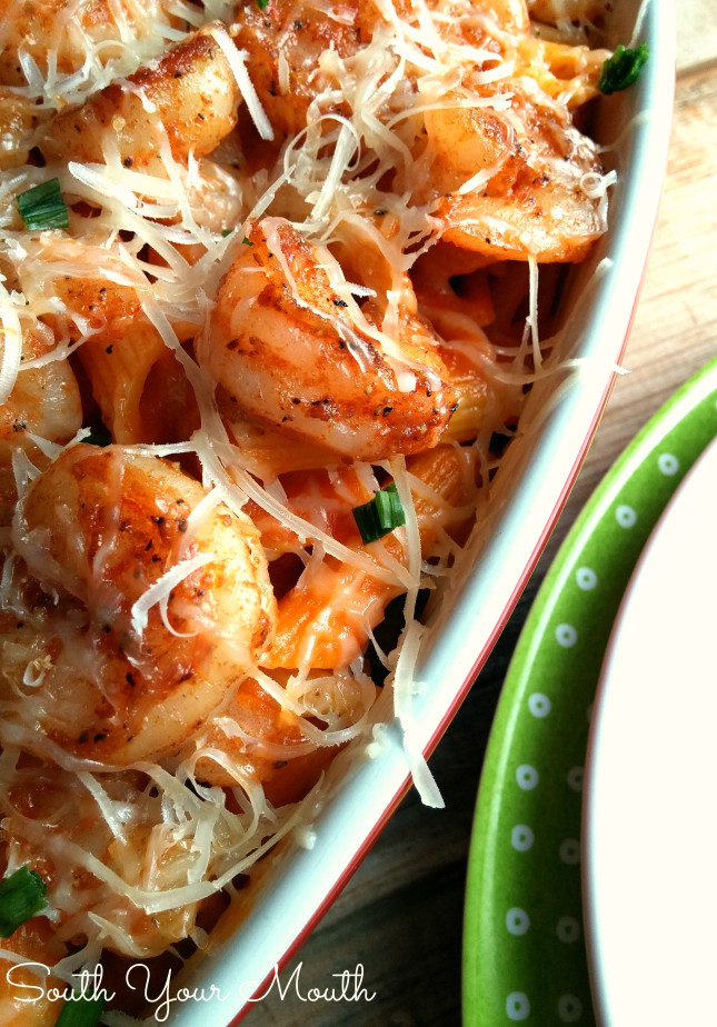 Easy Shrimp Pasta
 South Your Mouth Easy Shrimp with Pasta