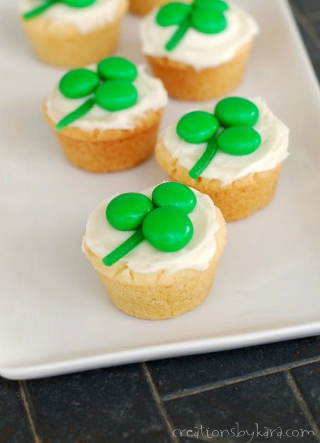 Easy St Patrick'S Day Desserts
 Shamrock cookie cups