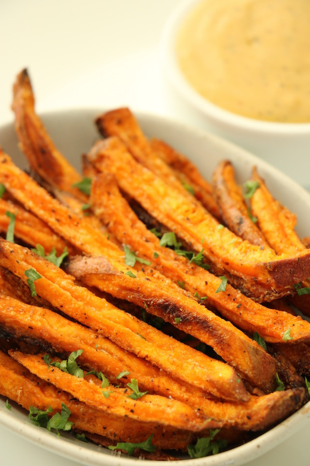 Easy Sweet Potato Fries
 Easy Oven Baked Sweet Potato Fries with Agave Mustard