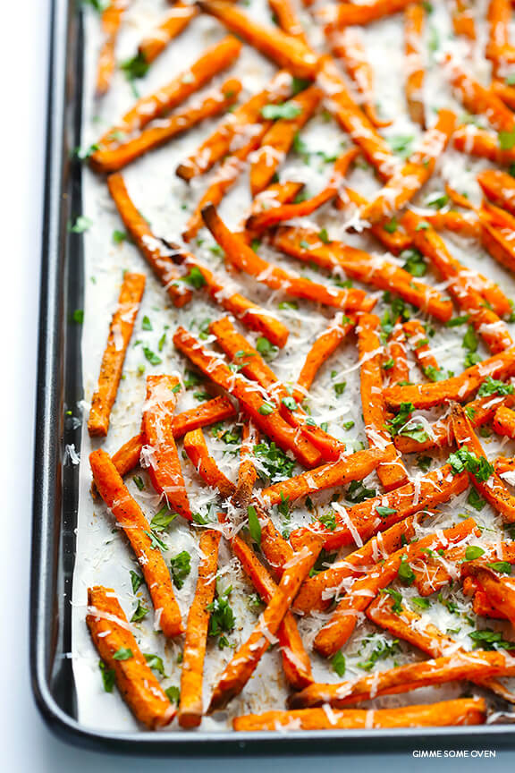 Easy Sweet Potato Fries
 Parmesan Baked Sweet Potato Fries