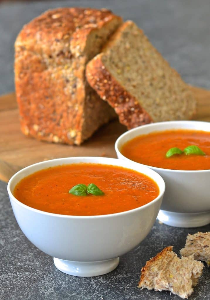 Easy Tomato Basil Soup
 10 Minute Easy Tomato Basil Soup Dairy Free & Vegan A