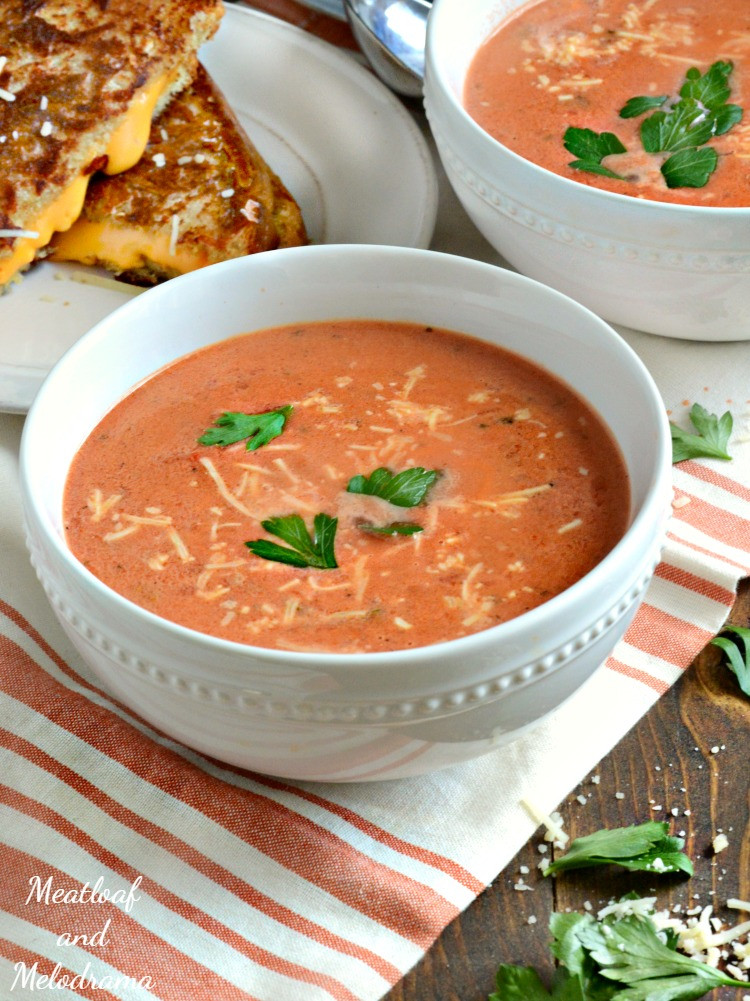 Easy Tomato Basil Soup
 Easy Creamy Tomato Basil Soup Meatloaf and Melodrama