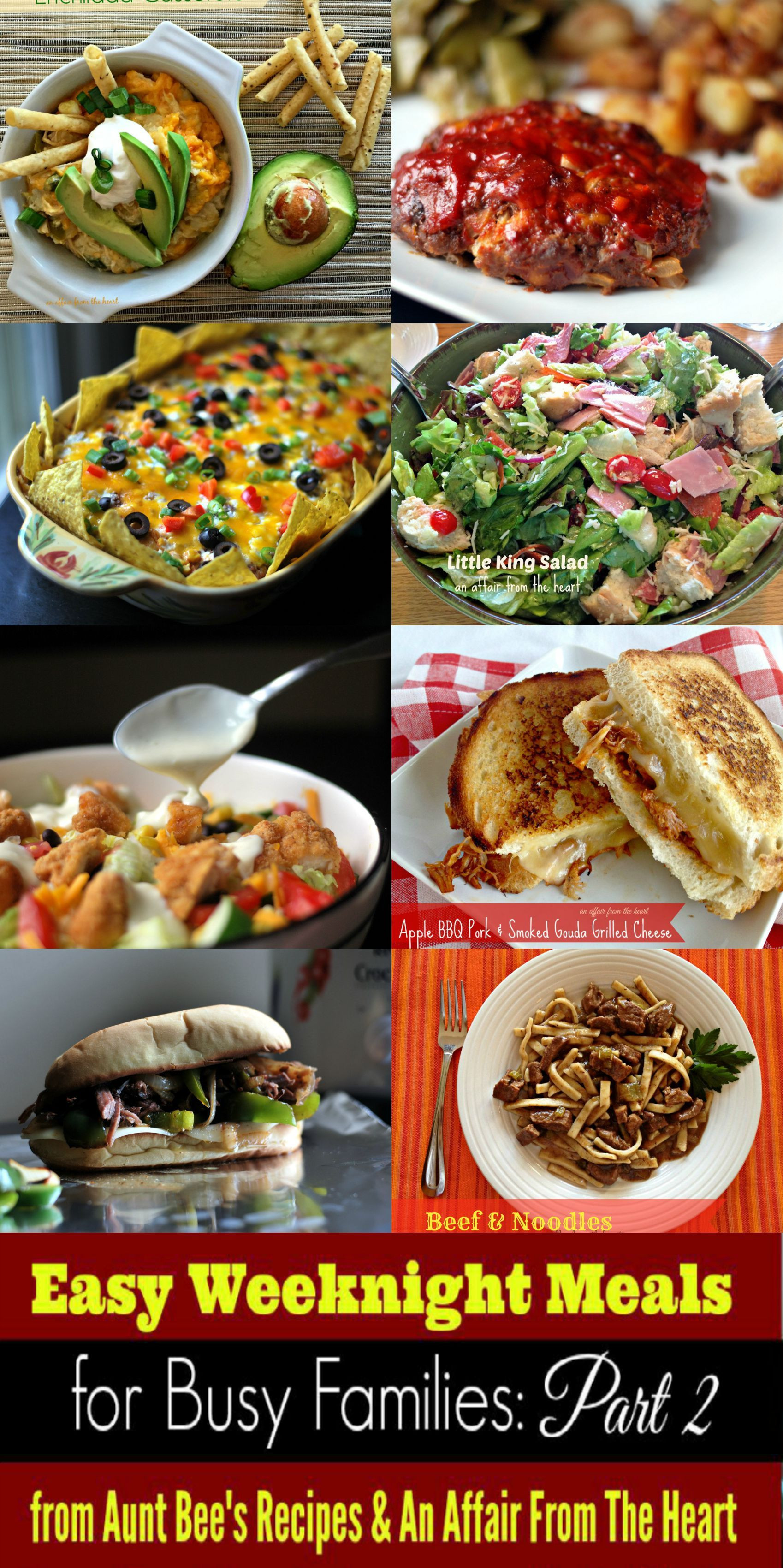 Easy Weeknight Dinners For Two
 Easy Weeknight Meals For Busy Families Part 2 Aunt Bee