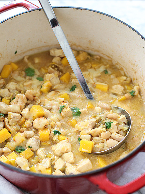 Easy White Bean Chicken Chili
 Easy White Bean Chicken Chili with Butternut Squash