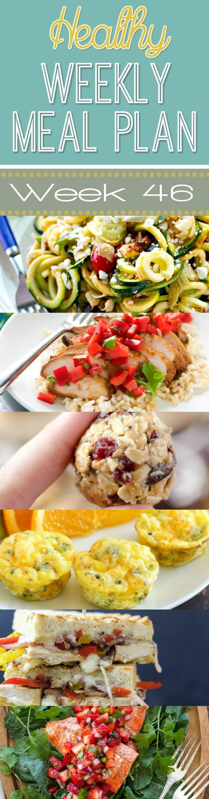 Easy Yummy Dinners
 Healthy Weekly Meal Plan 46 Yummy Healthy Easy