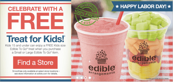 Edible Arrangements Smoothies
 Edible Arrangements $10 f $49 Free Smoothie for Kids