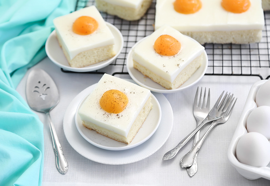 Egg Desserts Recipe
 German Fried Egg Cake Spiegeleierkuchen