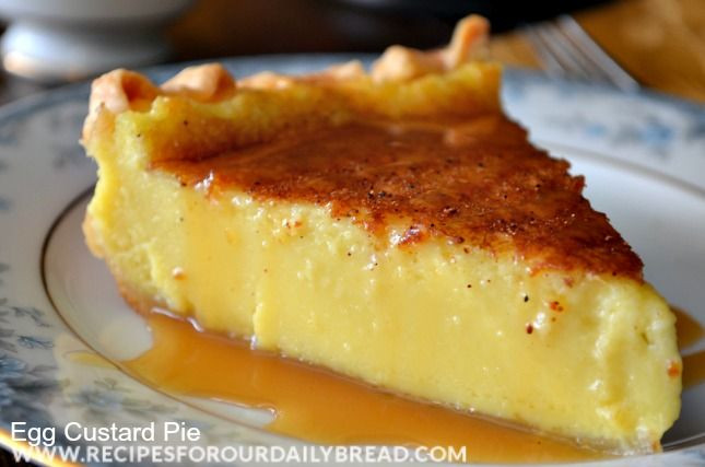 Egg Desserts Recipe
 14 Holiday Dessert Recipes with Egg Custard Pie