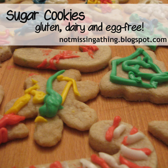 Egg Free Sugar Cookies
 Cut Out Sugar Cookies gluten dairy and egg free Recipe