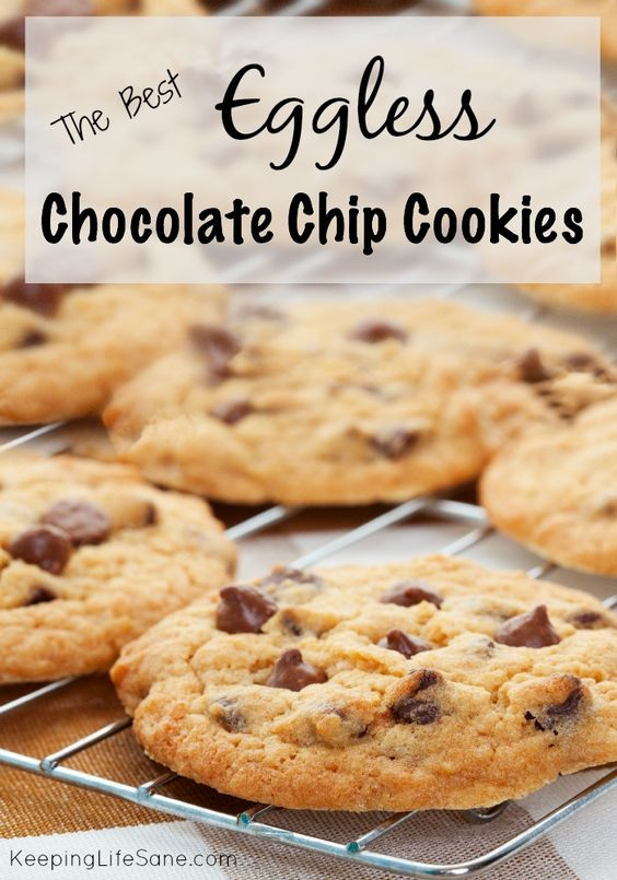 Eggless Chocolate Chip Cookies
 The best EGGLESS chocolate chip cookies