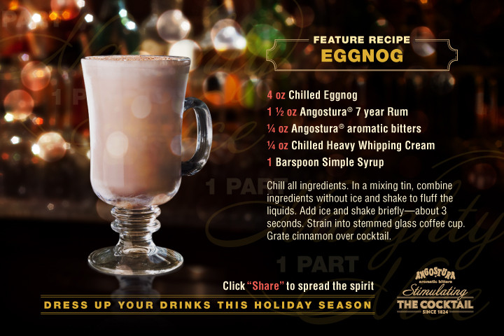 Eggnog Drinks Alcohol Recipes
 Mix up your holiday drinks with Angostura bitters cocktail