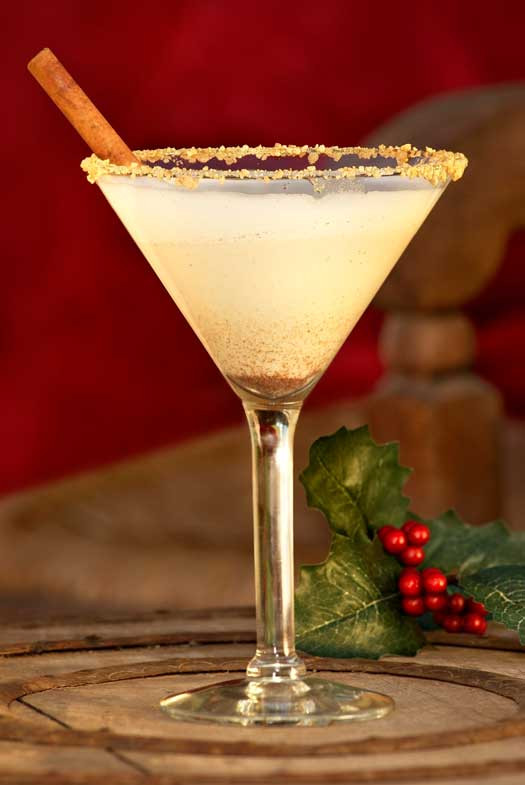 Eggnog Mixed Drink
 A New Take on a Holiday Favorite Eggnog Martini Cocktail