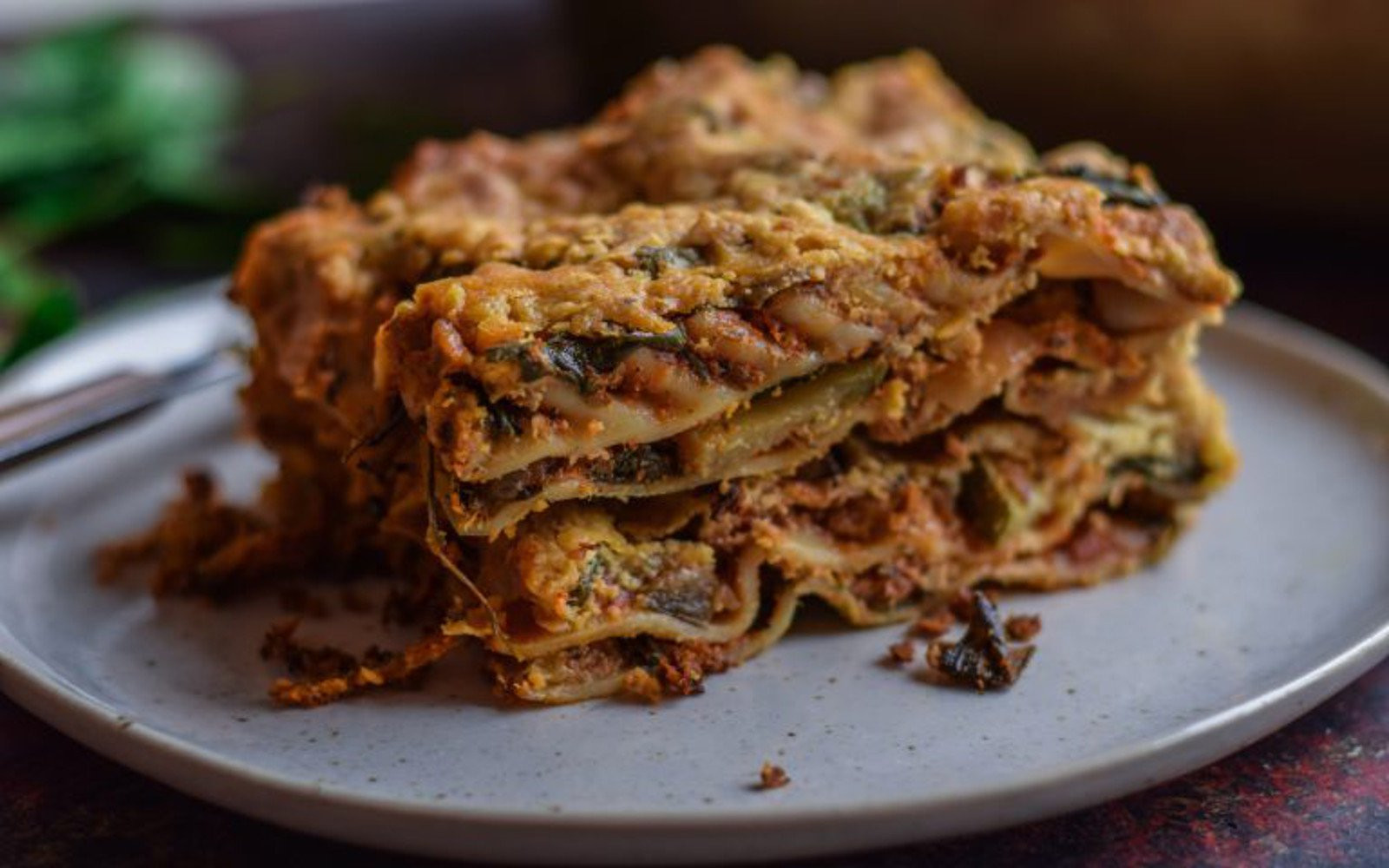 Eggplant Lasagna Vegan
 Zucchini and Eggplant Lasagna [Vegan Gluten Free]