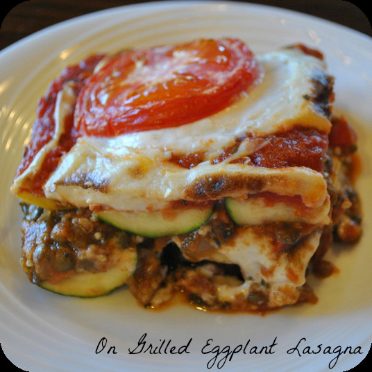 Eggplant Lasagna Vegan
 Lentil Quinoa Bolognese Sauce from The Great Vegan Bean