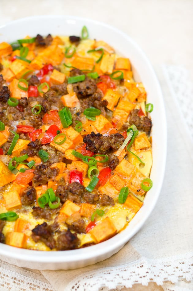 Eggs And Potato Breakfast Casserole
 Sweet Potato Sausage and Egg Breakfast Casserole Paleo