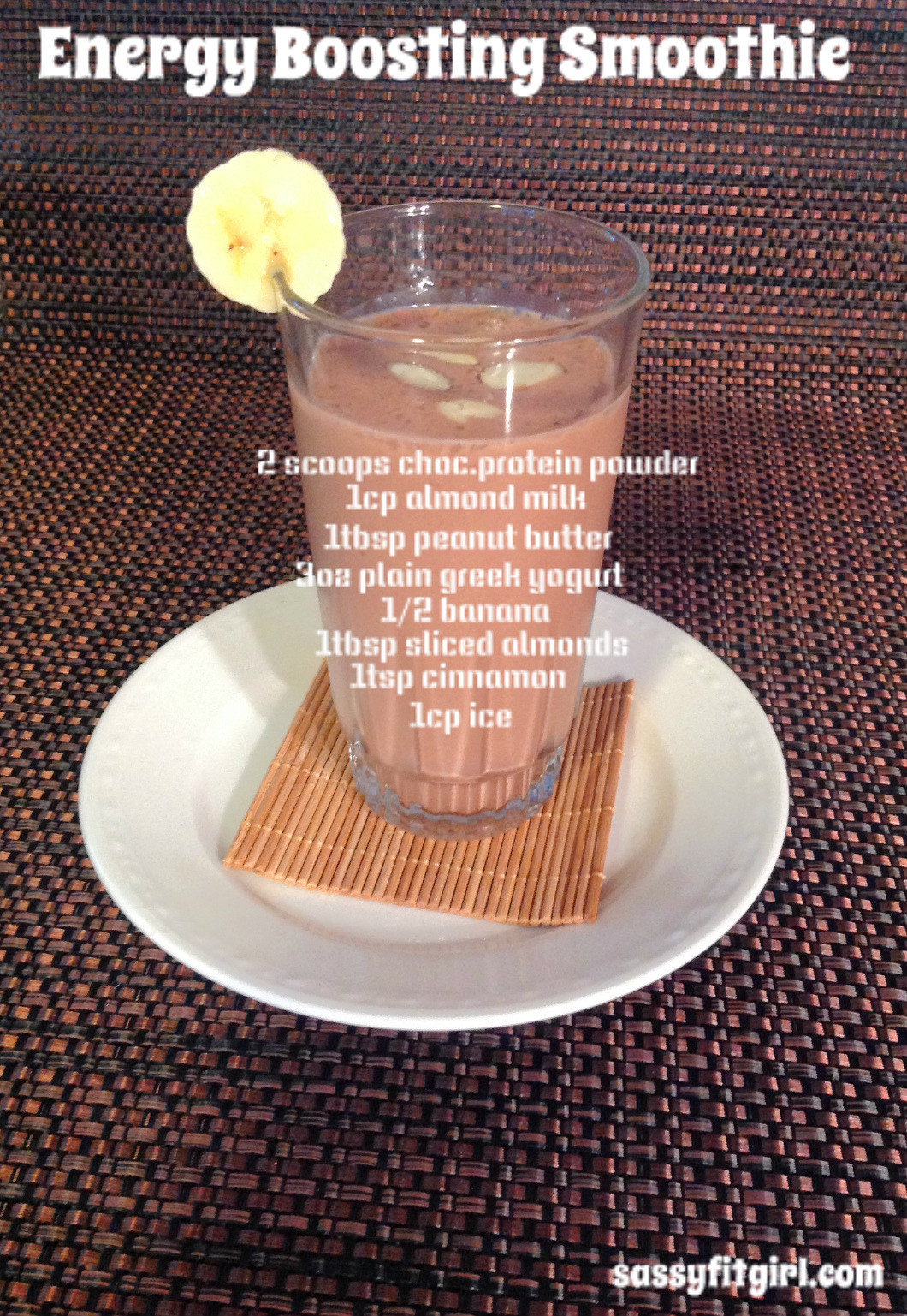 Energy Smoothie Recipes
 Energy Boosting Smoothie Recipe 2 scoops