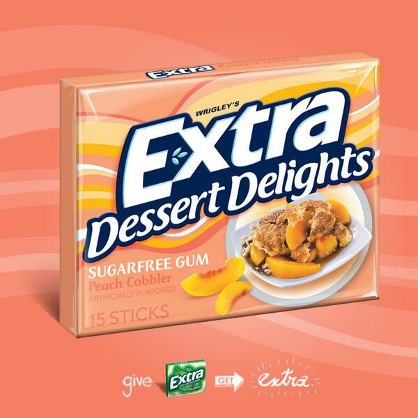Extra Dessert Delights
 Extra Gum on Twitter "New Extra Dessert Delights Peach