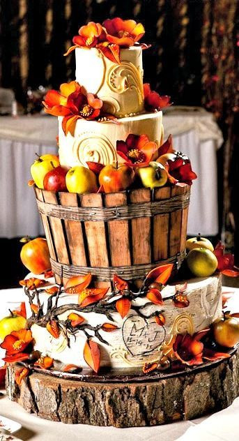 Fall Wedding Cakes
 25 Apple Inspired Fall Wedding Ideas