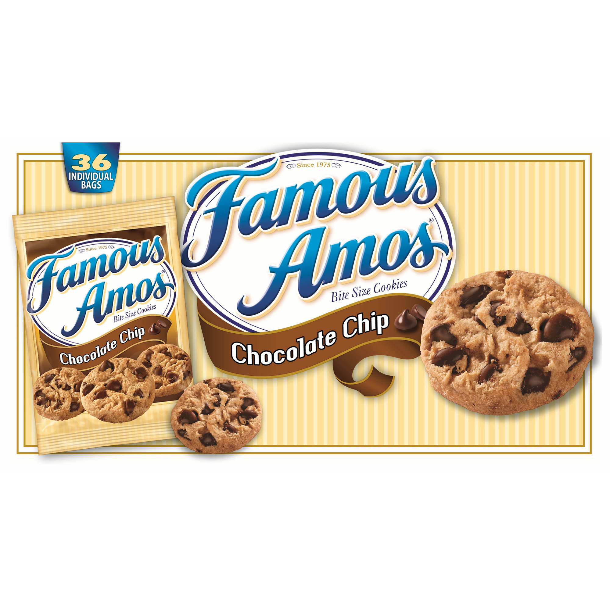 Famous Amos Chocolate Chip Cookies
 Famous Amos Bite Size Chocolate Chip Cookies 36 pk BJ