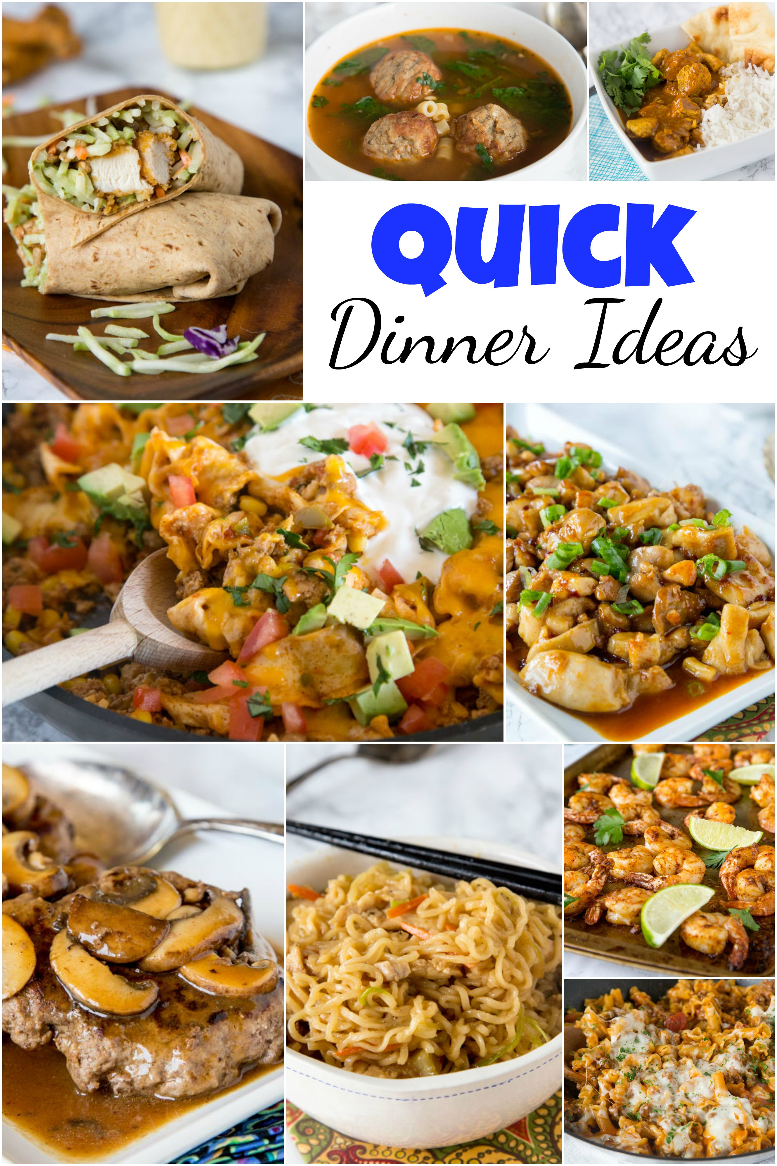 Fast Easy Dinners Recipes
 Quick Dinner Ideas Dinners Dishes and Desserts