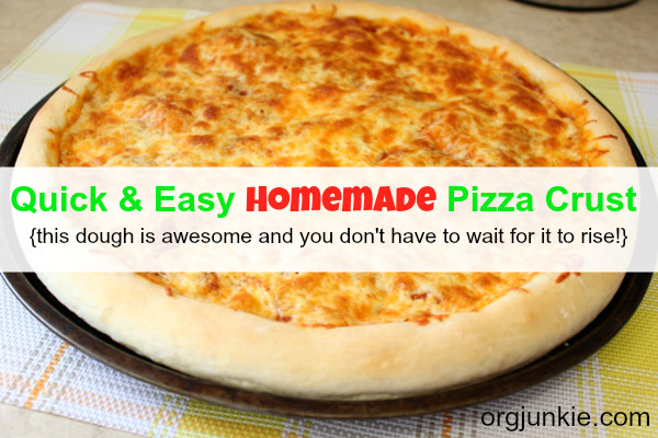 Fast Pizza Dough
 Quick and easy homemade pizza crust recipe