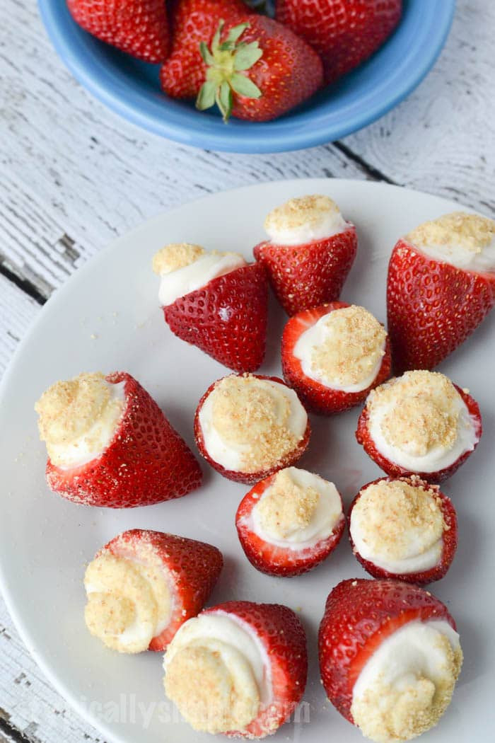 Finger Food Desserts
 No Bake Strawberry Cheesecake Bites Typically Simple