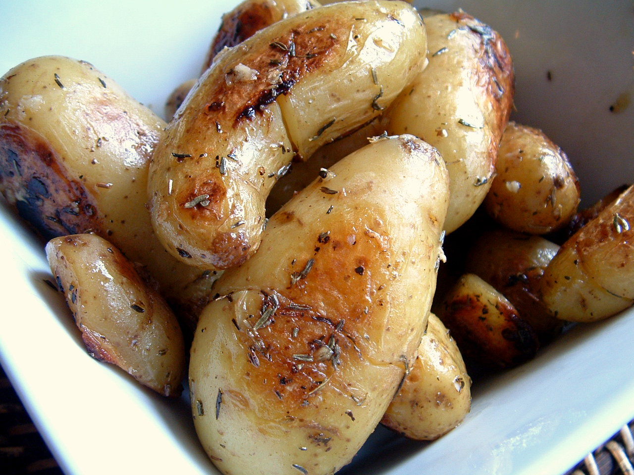 Fingerling Potato Recipe
 A Feast for the Eyes Stovetop Cracked Fingerling Potatoes
