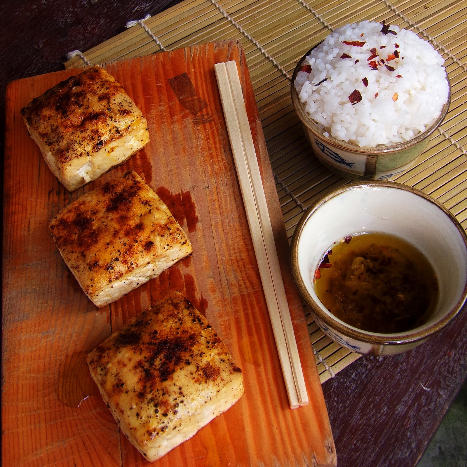 Firm Tofu Recipes
 Baked Tofu in Spicy Ginger Garlic Oil