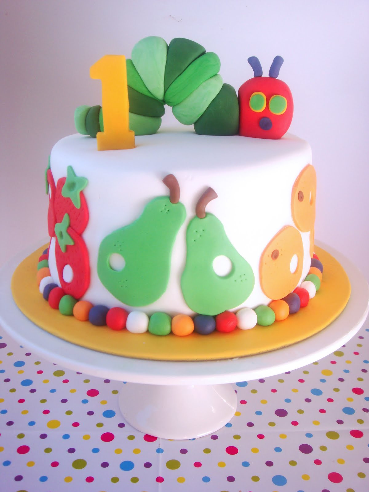 First Birthday Cake
 butter hearts sugar Very Hungry Caterpillar Cake