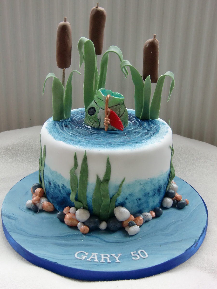 Fish Birthday Cake
 Fishing Cake CakeCentral