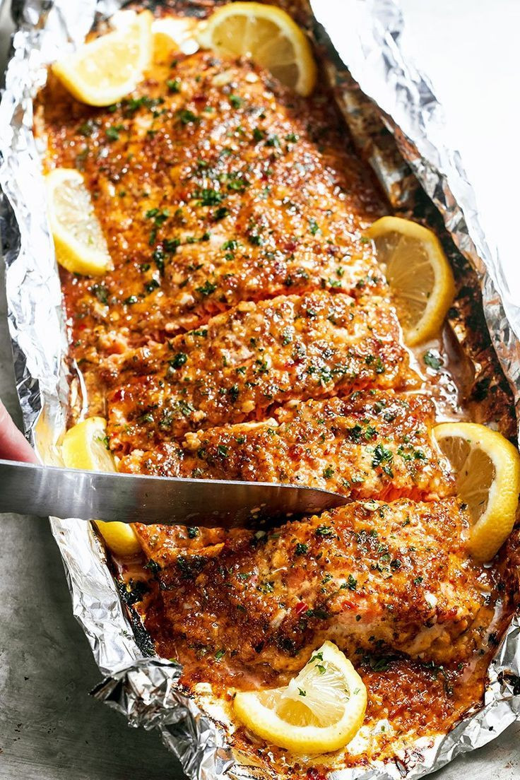 Fish Dinner Recipes
 Baked Honey Garlic Salmon in Foil