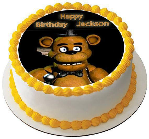 Five Nights At Freddy'S Birthday Cake
 Five Nights at Freddy s 2 Edible Birthday Cake OR Cupcake