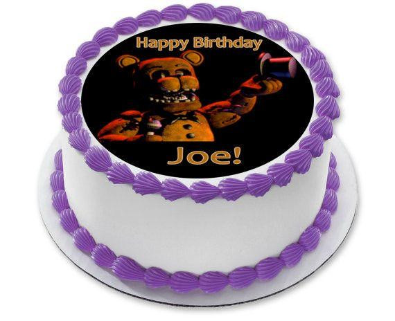 Five Nights At Freddy'S Birthday Cake
 Five Nights at Freddy s 4 Edible Birthday Cake OR Cupcake