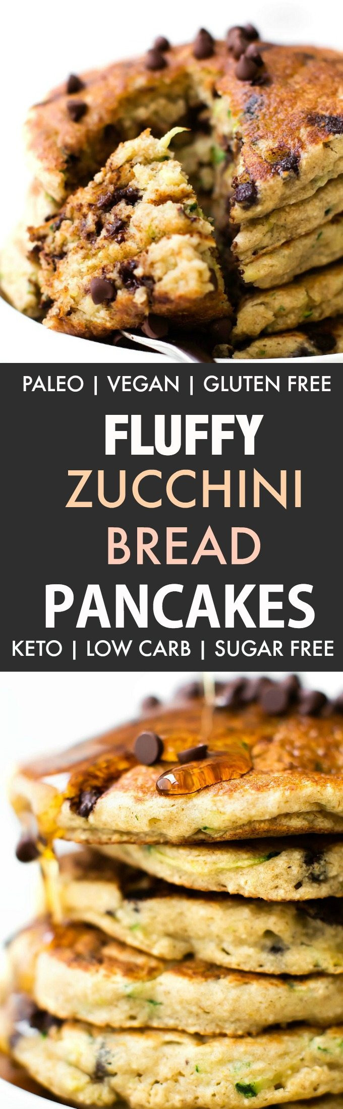 Fluffy Keto Pancakes
 Fluffy Low Carb Keto Zucchini Bread Pancakes Paleo Vegan