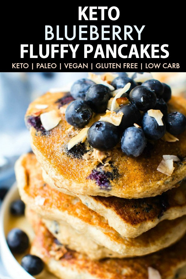 Fluffy Keto Pancakes
 Fluffy Low Carb Keto Blueberry Pancakes Paleo Vegan