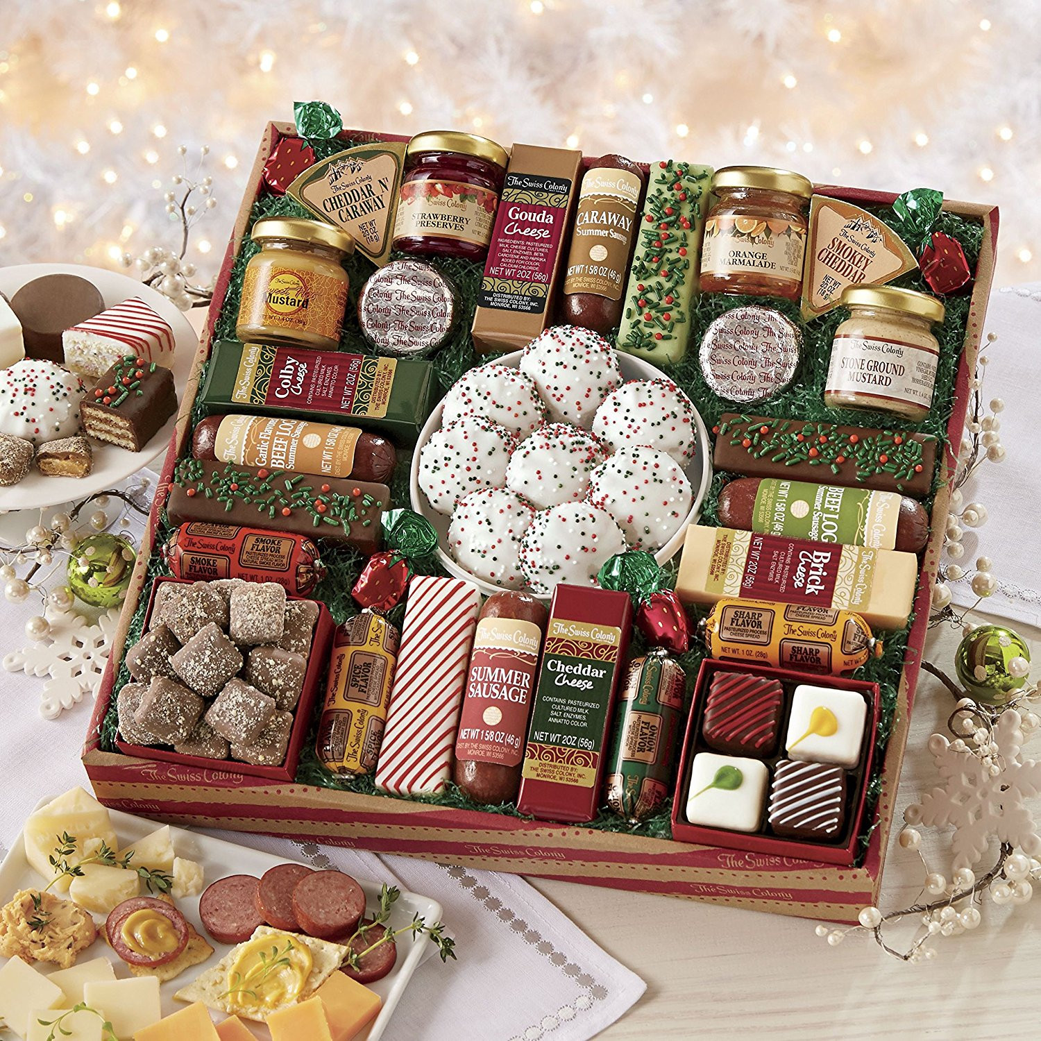 Food Gifts For Christmas
 Gourmet Food Gift Baskets Best Cheeses Sausages Meat