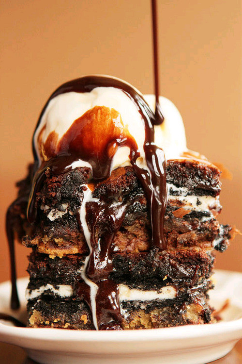 Food Porn Dessert
 food brownies dessert ice cream food oreos vertical