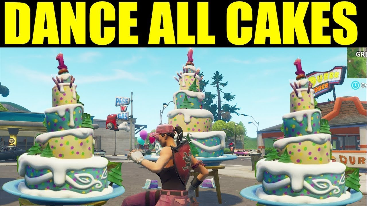 Fortnite All Birthday Cake Locations
 All Birthday Cake Locations Dance In Front Different