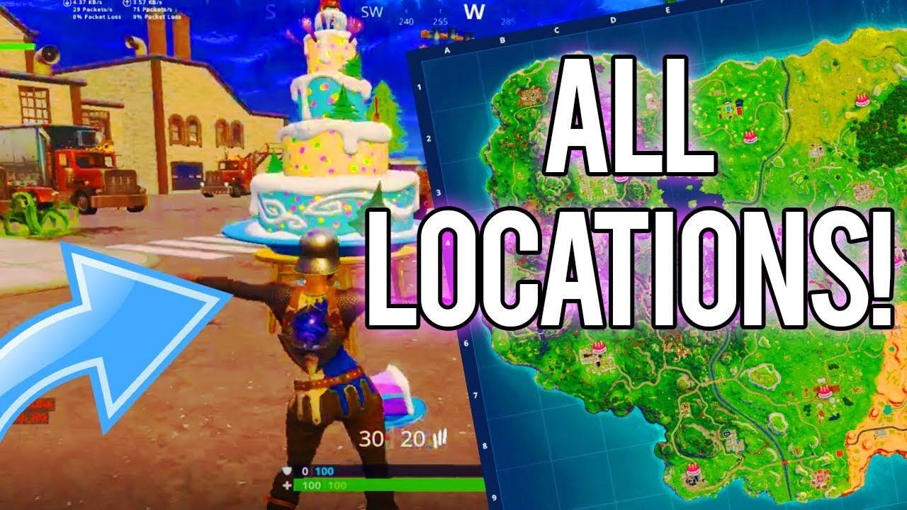 Fortnite All Birthday Cake Locations
 ALL FORTNITE BIRTHDAY CAKE LOCATIONS Dance in front of