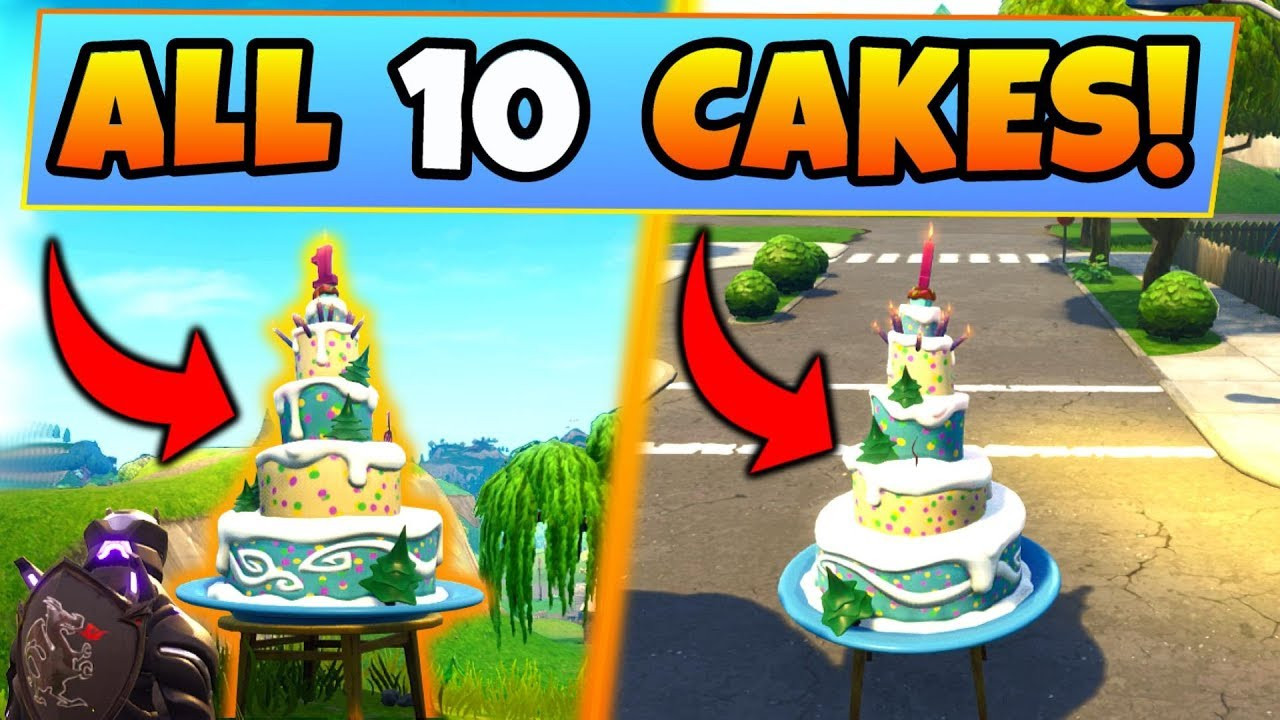 Fortnite All Birthday Cake Locations
 Fortnite BIRTHDAY CAKE LOCATIONS CHALLENGES GUIDE Dance