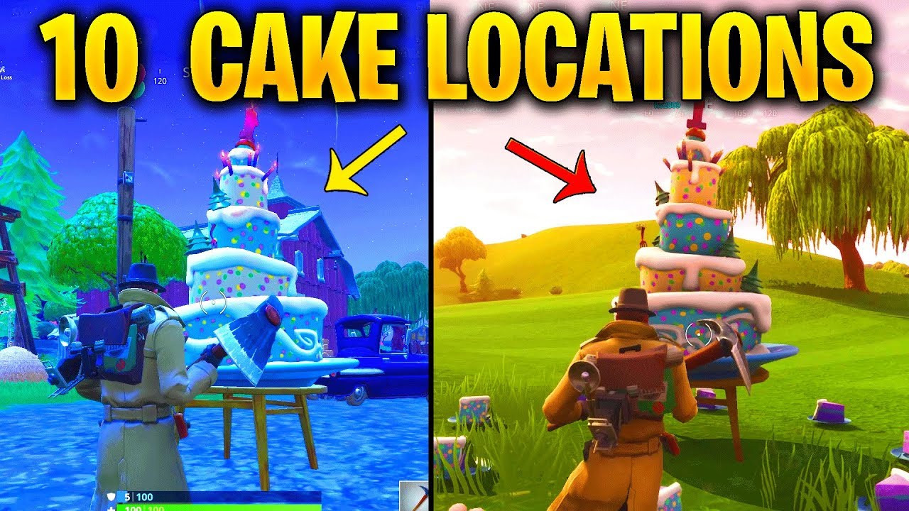 Fortnite All Birthday Cake Locations
 FORTNITE ALL 10 BIRTHDAY CAKE LOCATIONS Dance In Front