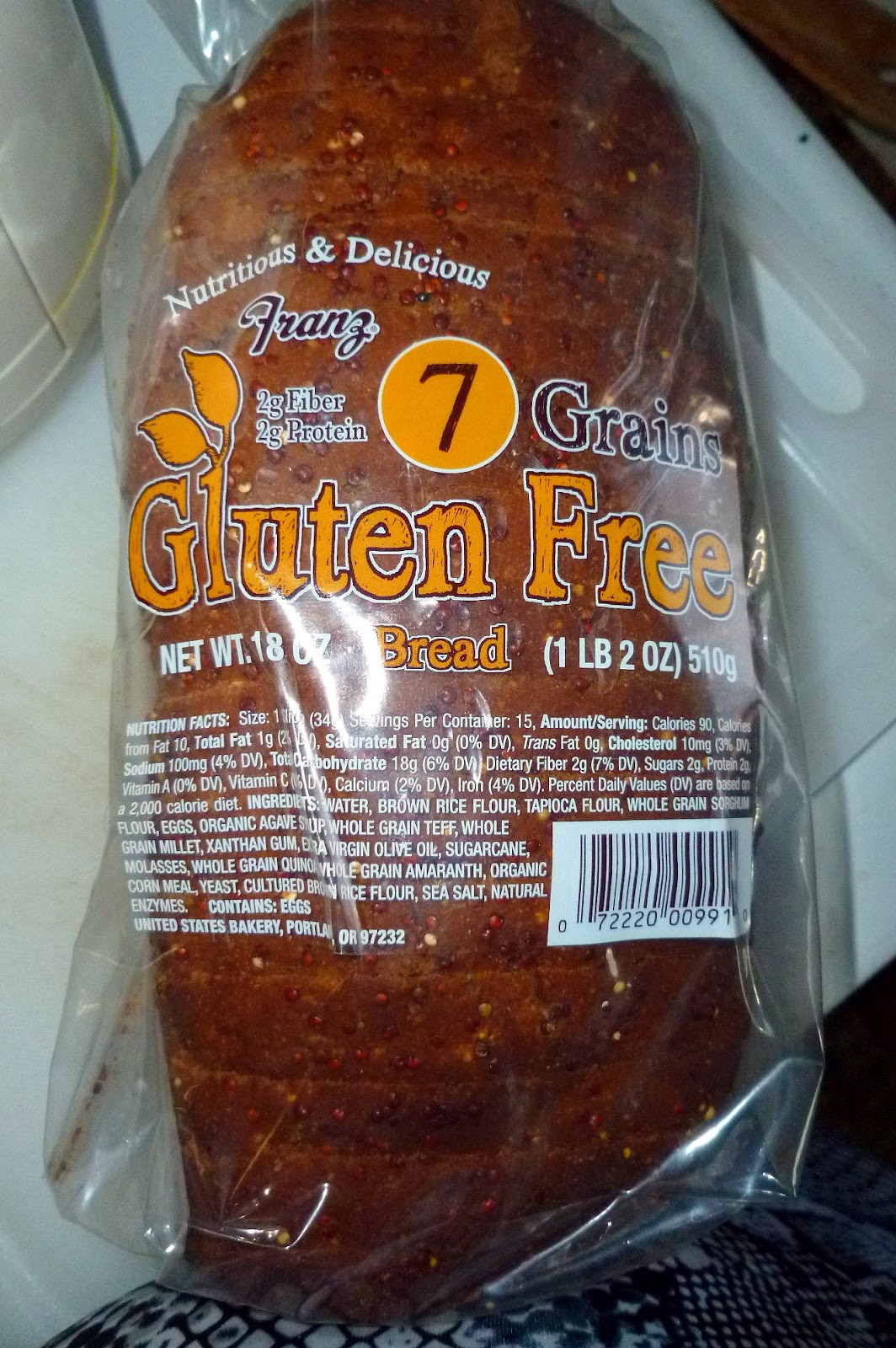 Franz Gluten Free Bread
 Franz 7 grain gluten free bread