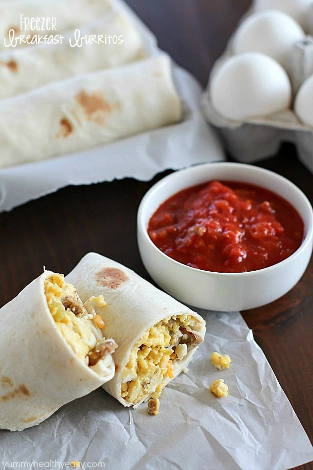 Freezable Breakfast Burritos
 Freezer Breakfast Burritos Yummy Healthy Easy