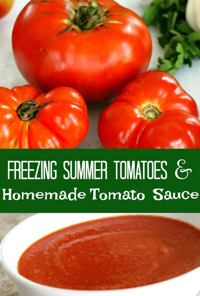 Freezing Tomato Sauce
 Freezing Summer Tomatoes And Homemade Tomato Sauce