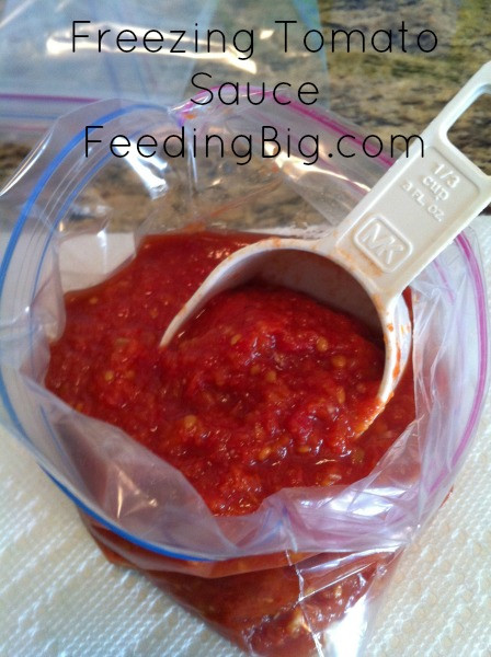 Freezing Tomato Sauce
 Freezing Tomato Sauce the easy way