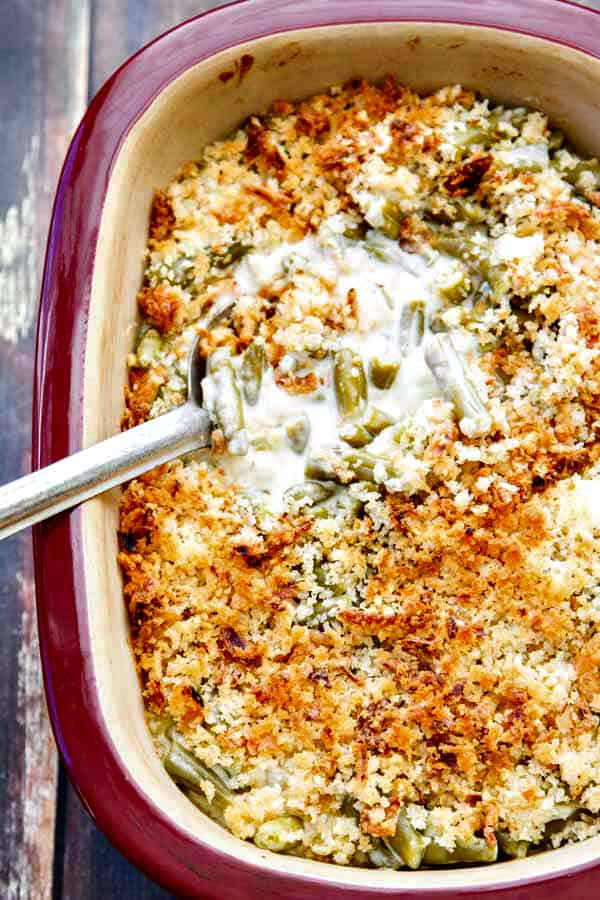 French Onion Green Bean Casserole
 Easy Green Bean Casserole with Blue Cheese • The Wicked Noodle
