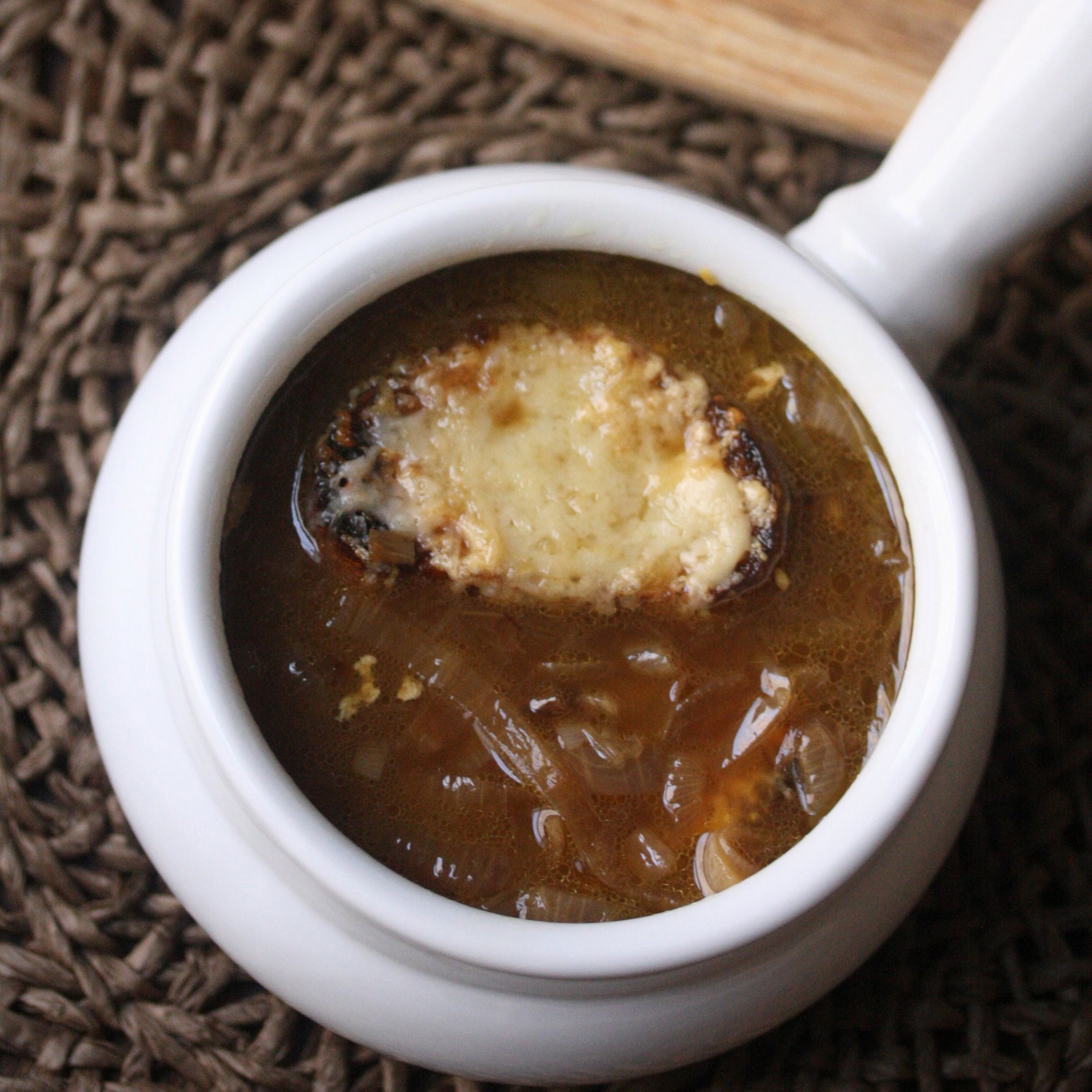 French Onion Soup Cheese
 French ion Soup with Whole Grain Cheese Toast Recipe